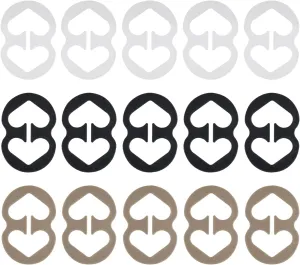 Fnoko Bra Strap Clips Anti-Slip Buckles Conceal Straps - for Back for Women 15 Pack (15 Pack)