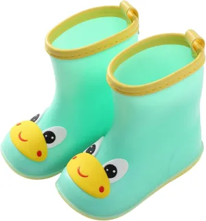 Frog Cartoon Character Rain Shoes Children's Rain Shoes Boys and Girls Water Shoes Baby Rain Boots Toddler Boot Size 8