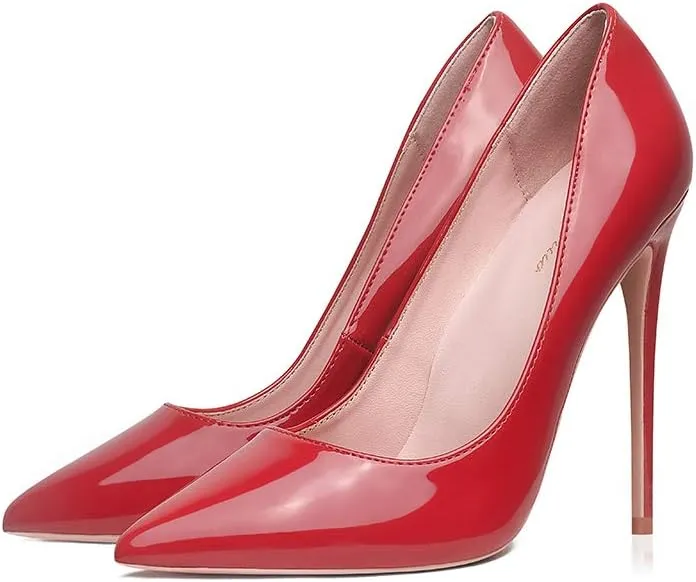 GENSHUO Women's 4.7 Inch Pumps Pointy Toe Stiletto Sexy High Heels Work Party Wedding Shoes