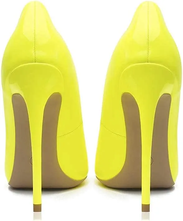 GENSHUO Women's 4.7 Inch Pumps Pointy Toe Stiletto Sexy High Heels Work Party Wedding Shoes