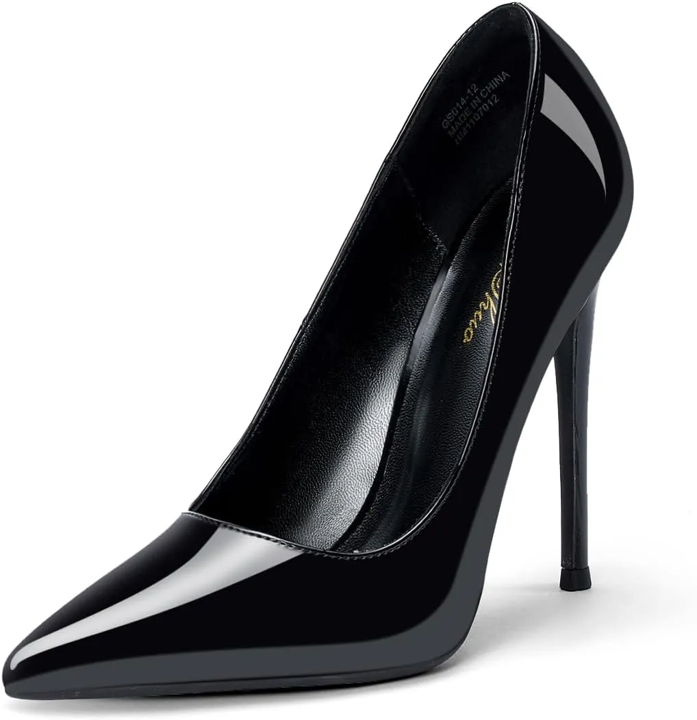 GENSHUO Women's 4.7 Inch Pumps Pointy Toe Stiletto Sexy High Heels Work Party Wedding Shoes