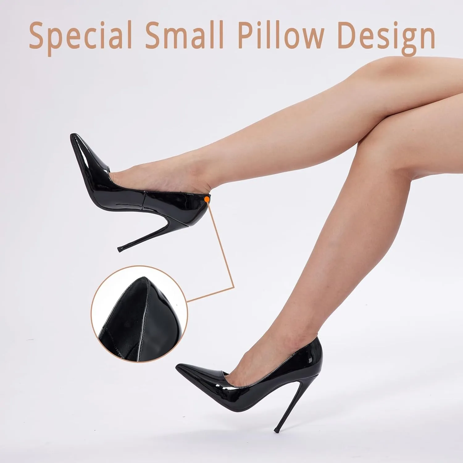 GENSHUO Women's 4.7 Inch Pumps Pointy Toe Stiletto Sexy High Heels Work Party Wedding Shoes