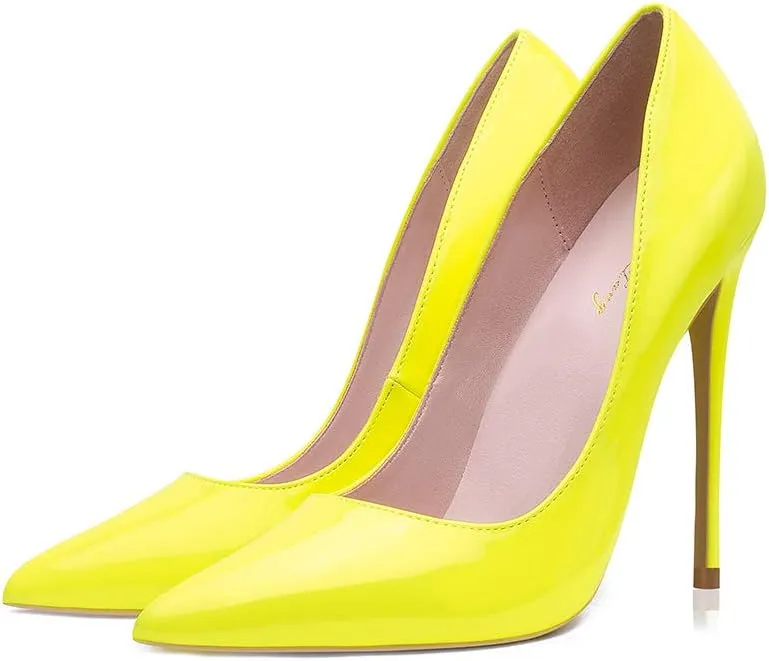 GENSHUO Women's 4.7 Inch Pumps Pointy Toe Stiletto Sexy High Heels Work Party Wedding Shoes
