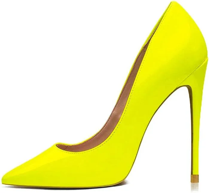 GENSHUO Women's 4.7 Inch Pumps Pointy Toe Stiletto Sexy High Heels Work Party Wedding Shoes