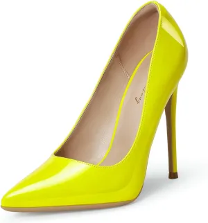 GENSHUO Women's 4.7 Inch Pumps Pointy Toe Stiletto Sexy High Heels Work Party Wedding Shoes
