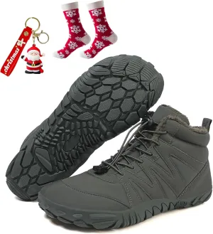 Giltpeak Hike Barefoot Women's Winter Hiking Shoes, Unisex (Fits Women's Standard Sizes), Black, Waterproof, Round Toe, Casual, Moderate Cushioning, Adult Women's Size