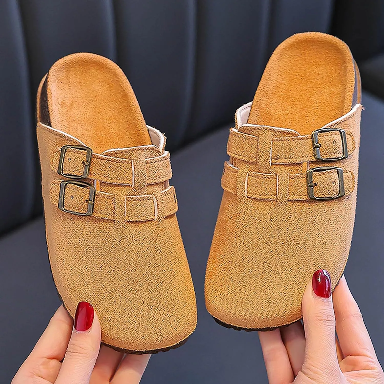Girls Sandals Low Heel Children Slippers Children Linen Slippers Indoor Home Cotton And Linen Soft Sole