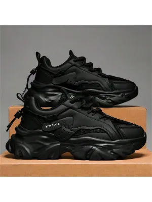 GNVA Men's Winter Trendy Casual Sports Chunky Sneakers, Slip-Resistant, Wear-Resistant, Height-Increasing, Fashionable, Shoes For Men