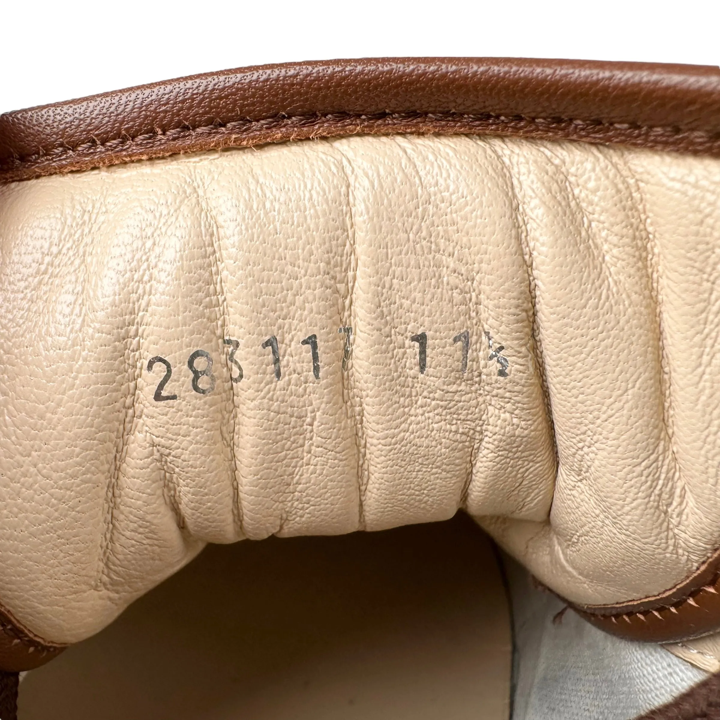 Gucci Men's GG Supreme Canvas & Brown Crocodile Trim Sneakers
