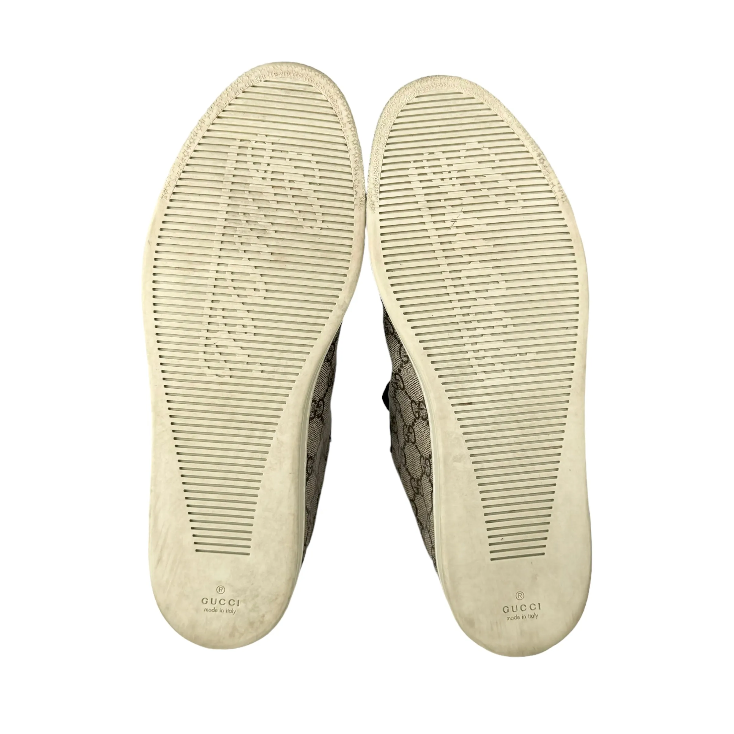 Gucci Men's GG Supreme Canvas & Brown Crocodile Trim Sneakers