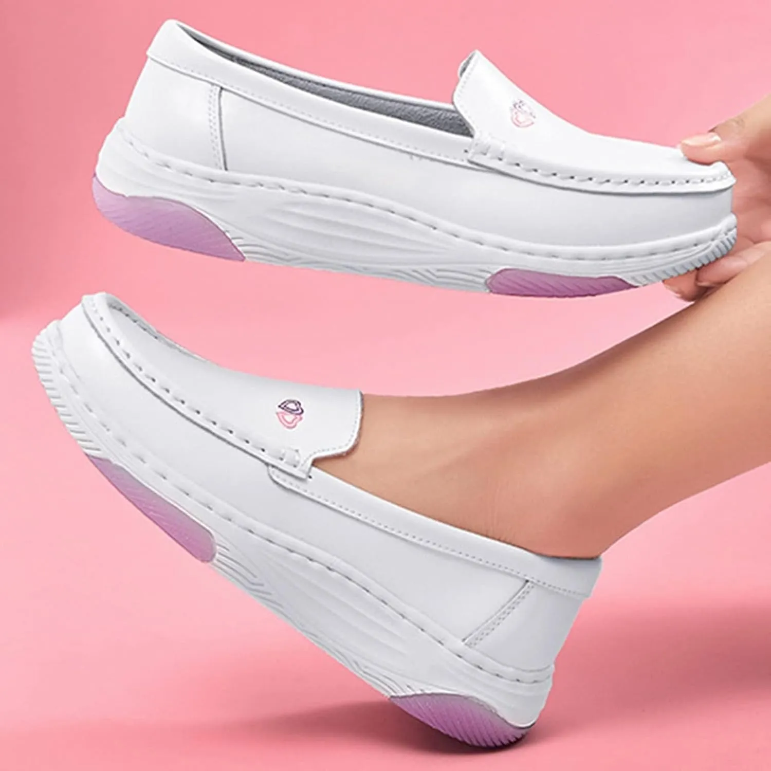 Healthcare Nursing Shoes for Women with Arch Support,Comfortable Nonslip Oil Food Service Chef Shoes,Breathable Lightweight Work Orthopedic Nurse Shoes,for Medical Workers