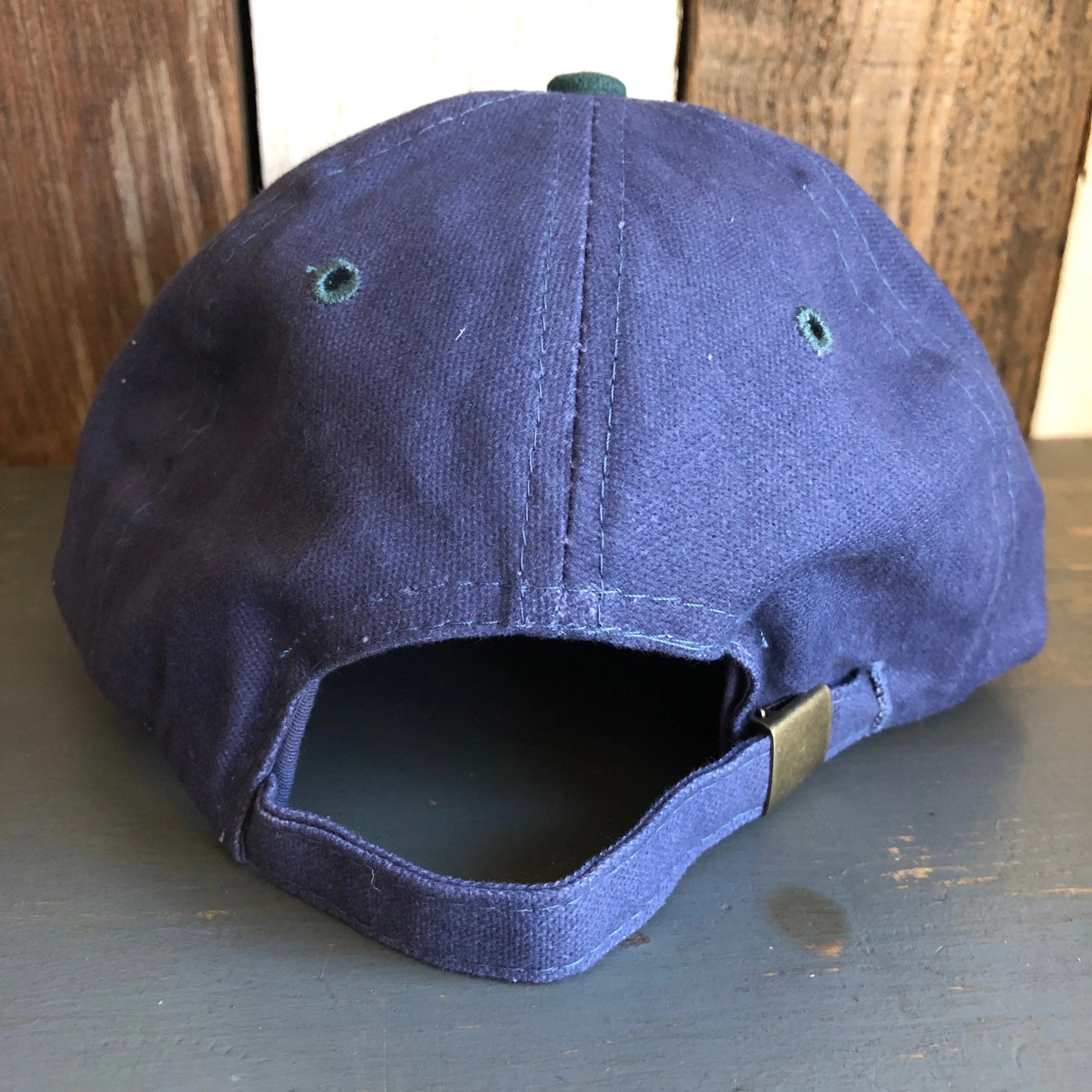 Hermosa Beach GOLDEN HOUR - 6 Panel Low Profile Baseball Cap with Adjustable Strap with Press Buckle - Navy/Dark Green