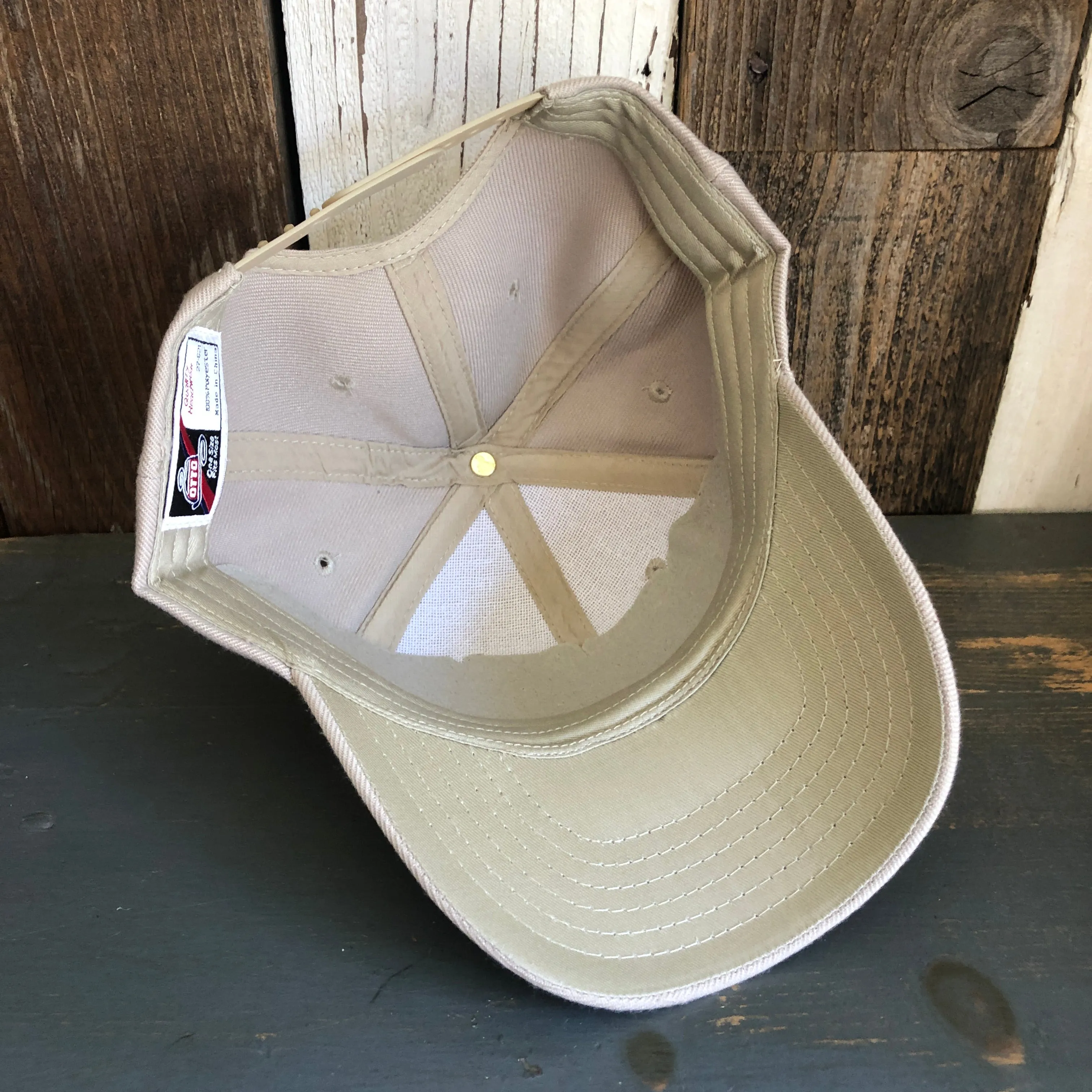 Hermosa Beach LIFEGUARD TOWER 6 Panel Mid Profile Baseball Cap - Khaki