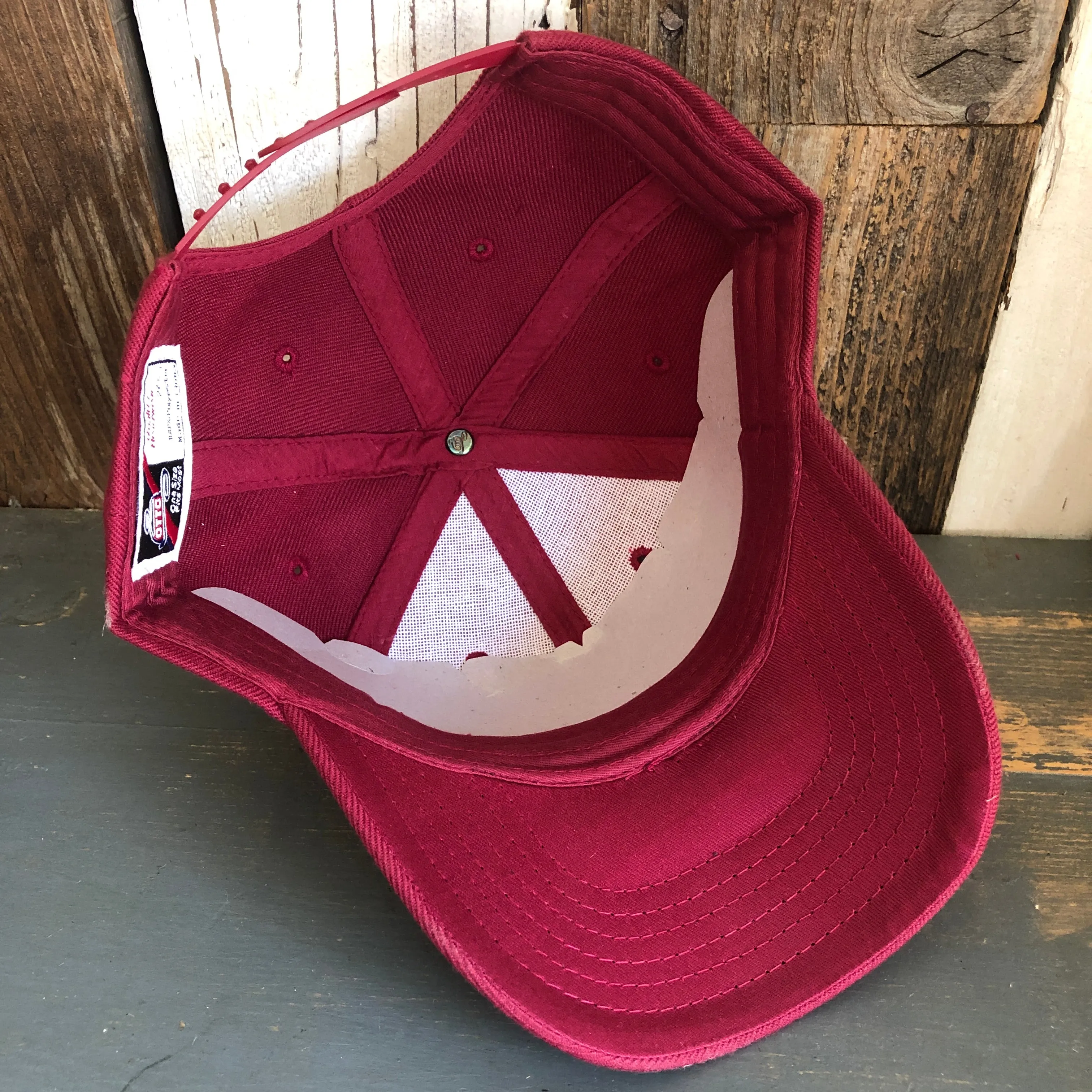 Hermosa Beach LIFEGUARD TOWER 6 Panel Mid Profile Baseball Cap - Maroon