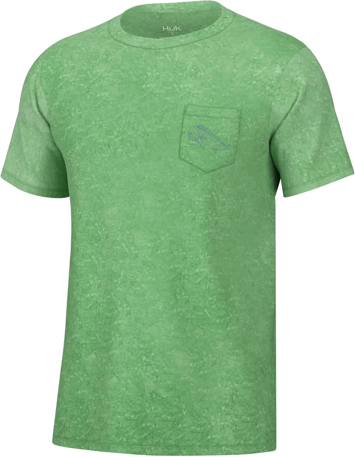 HUK Short Sleeve Mineral Wash Pocket Tee, Fishing T-Shirt for Men