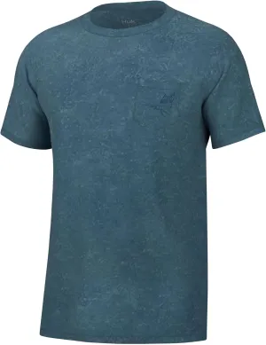 HUK Short Sleeve Mineral Wash Pocket Tee, Fishing T-Shirt for Men