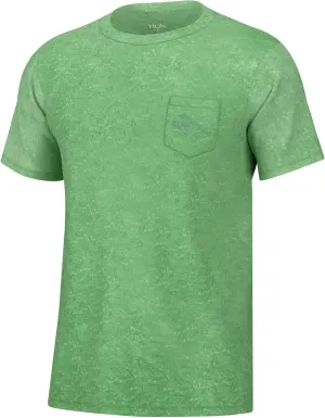 HUK Short Sleeve Mineral Wash Pocket Tee, Fishing T-Shirt for Men