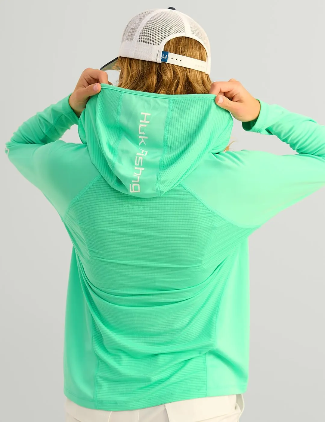 HUK Women's Icon Hoodie, Fishing Shirt with Sun Protection