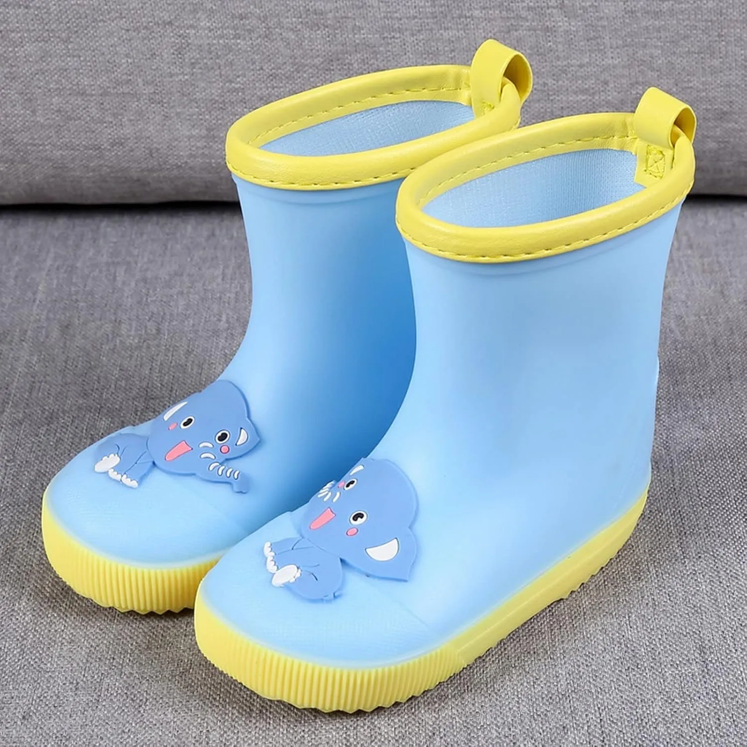 Infant Boys Girls Elephant Rain Shoes Children's Lightweight Soft Raining Water Mud Play Boots Booties for Toddler Girls