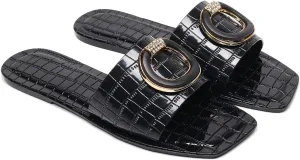 Jelly Sandals for Women Flat Slides Jellies Shoes Pool Slippers Bathroom Summer Size 11 Ladies Non Slip Plastic Dress Comfortable Slip On Beach Open Toe Quick Drying Soft