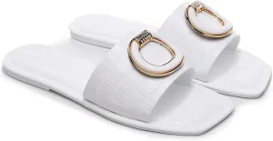 Jelly Sandals for Women Flat Slides Jellies Shoes Pool Slippers Bathroom Summer Size 11 Ladies Non Slip Plastic Dress Comfortable Slip On Beach Open Toe Quick Drying Soft