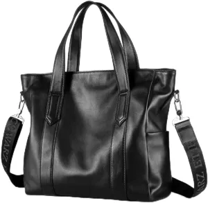 JSEIAJB Genuine Leather Men's Handbag Korean Men's Business Briefcase Layer Cowhide Computer Bag