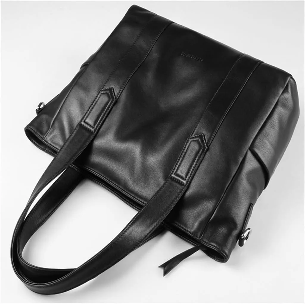JSEIAJB Genuine Leather Men's Handbag Korean Men's Business Briefcase Layer Cowhide Computer Bag