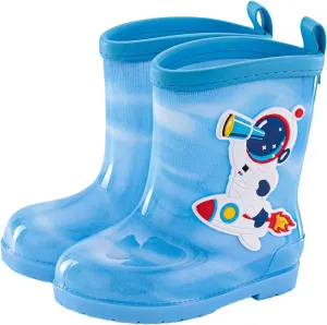 Kids Rain Boots for Boys Girls Toddler Cartoon Soft Rubber Water Proof Non Slip Rain Shoes Outdoor Play Mud Shoes