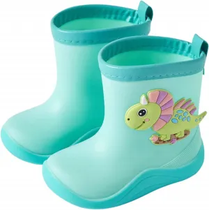 Kids Rain Boots Toddler Cute Cartoon Rain Shoes Infant Waterproof Rubber Mud Boots for Girls Boys with Newborn Booties