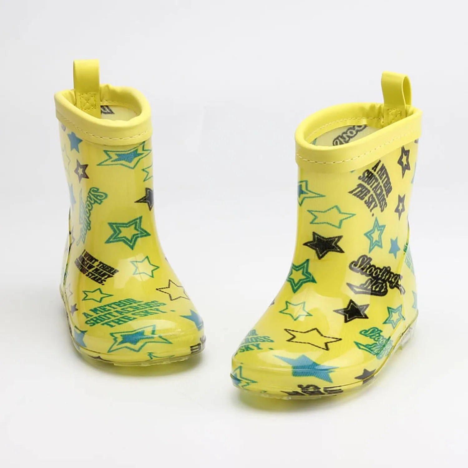 Kids Rain Boots, Toddler Girls Boys Rain Boots Waterproof Water Shoes Non-Slip Mud Boots with Water Shoes for Kids