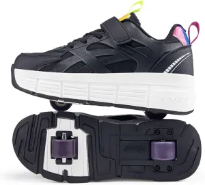 Kids Roller Skate Shoes Automatic Retrectable Technical Skateboarding Skates Multisport Running Sneakers for Boys Girls and Teen Outdoor