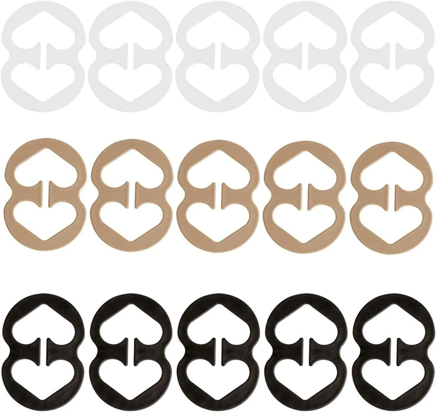 Kjzeex Bra Strap Clips 15 Pcs Anti-Slip Buckles Conceal Straps for Back for Women Adjustable Conceal Bra Straps Conceal (Style 1)
