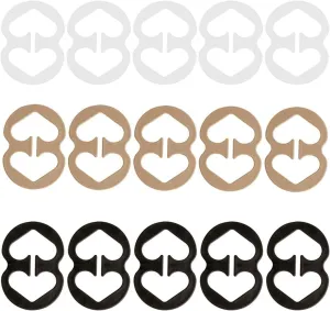 Kjzeex Bra Strap Clips 15 Pcs Anti-Slip Buckles Conceal Straps for Back for Women Adjustable Conceal Bra Straps Conceal (Style 1)