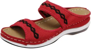 Ladmiple Orthotic Dress Sandals For Women With Arch Support Orthopedic Walking Slippers Summer Vintage Slip On Flip Flops