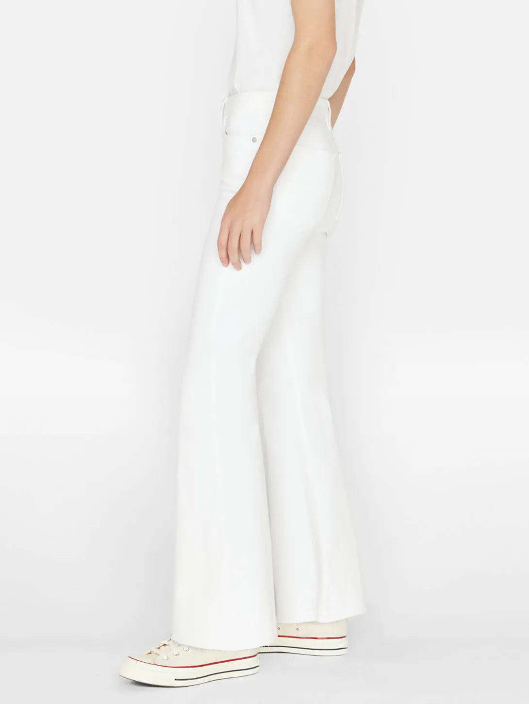 Le Easy Flare Raw Jean - Blanc