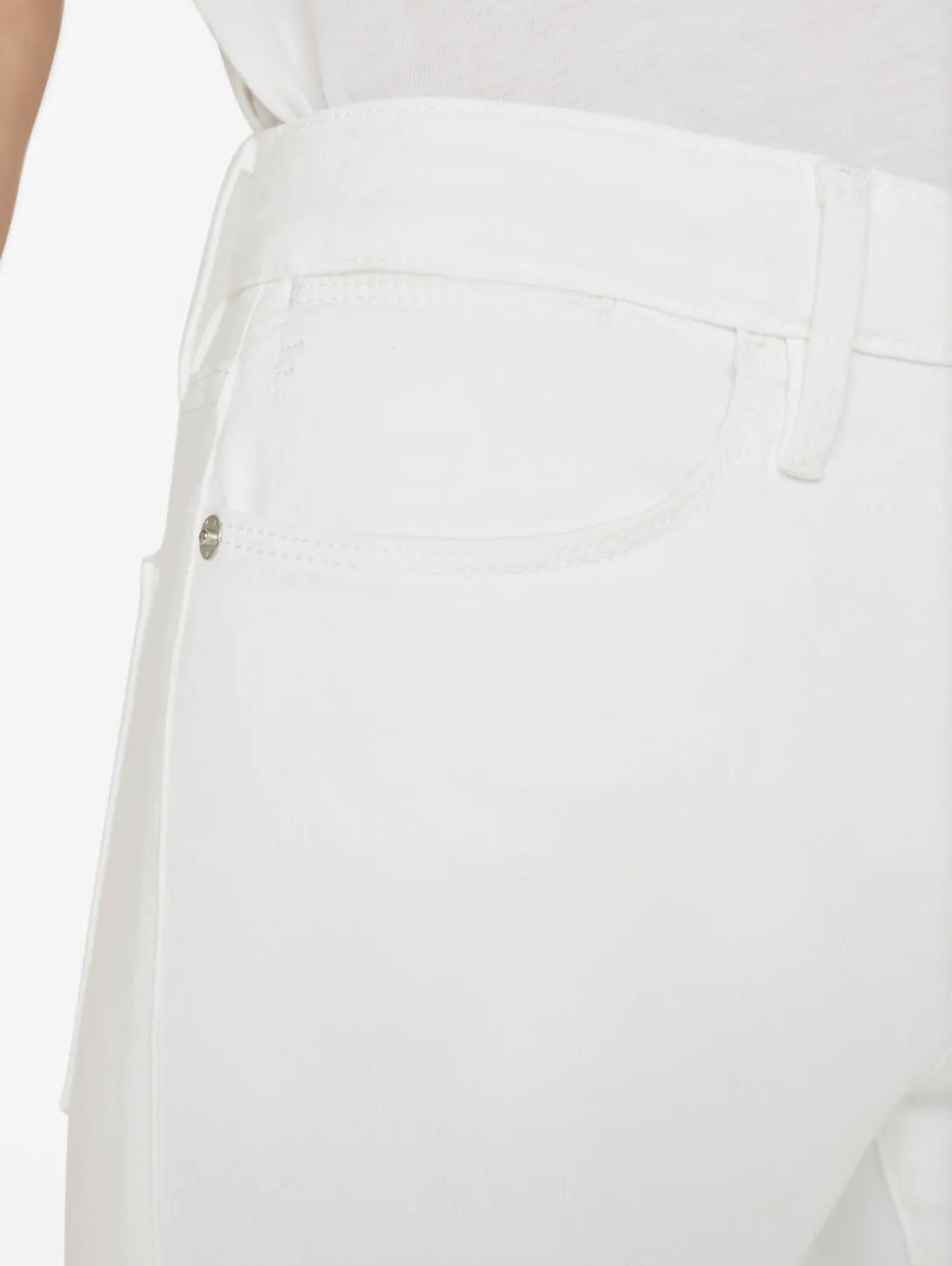 Le Easy Flare Raw Jean - Blanc