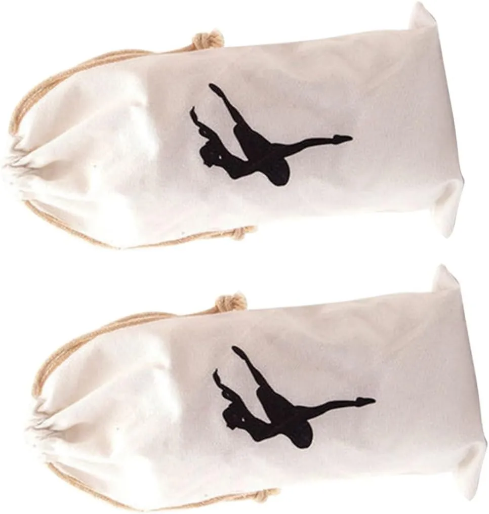 Little Girls Ballet Bag Canvas Drawstring Bag for Boys and Girls Point Shoes Dance Accessories Storage Bag