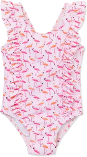 Little Me Baby Girl's UPF 50  Sun Protection One Piece Swimsuit