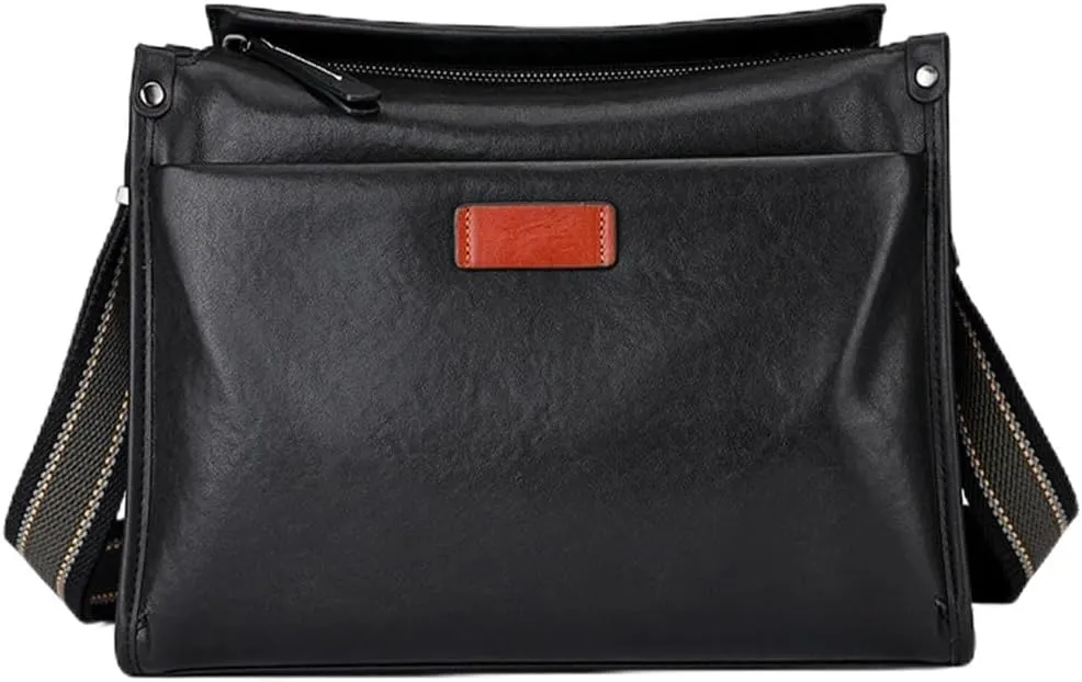 Men's Bag Leather Men's Shoulder Bag Crossbody Layer Cowhide Commuter Messenger Bag Bags