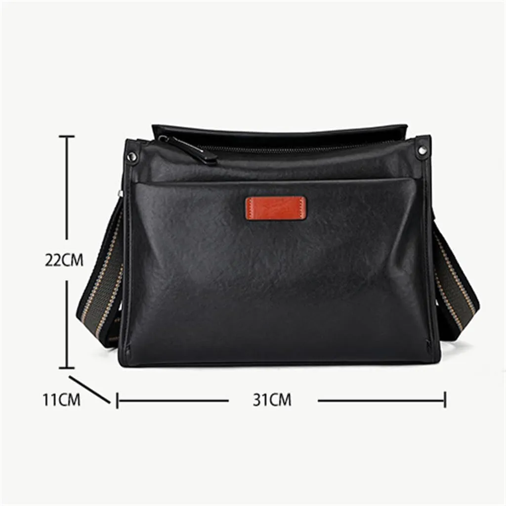 Men's Bag Leather Men's Shoulder Bag Crossbody Layer Cowhide Commuter Messenger Bag Bags
