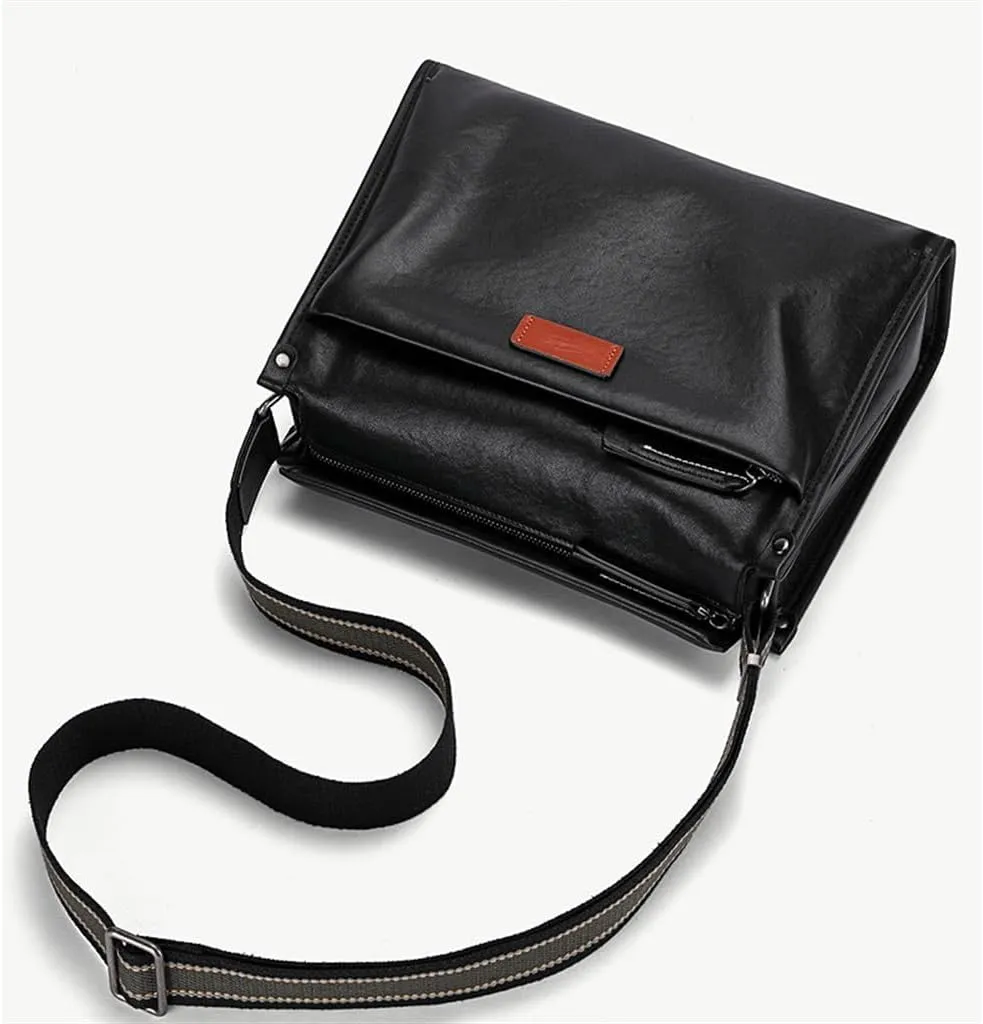 Men's Bag Leather Men's Shoulder Bag Crossbody Layer Cowhide Commuter Messenger Bag Bags