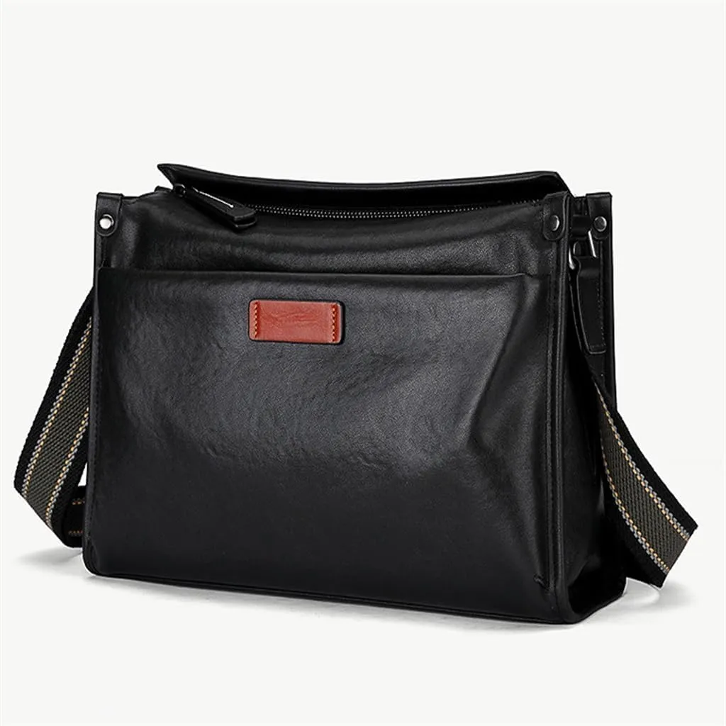 Men's Bag Leather Men's Shoulder Bag Crossbody Layer Cowhide Commuter Messenger Bag Bags