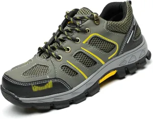 Men's Hiking Shoes, Ladies Hiking Shoes, Hunting Shoes, Breathable, Anti-Smashing, Anti-Puncture (Color : Green, Size : 9.5)