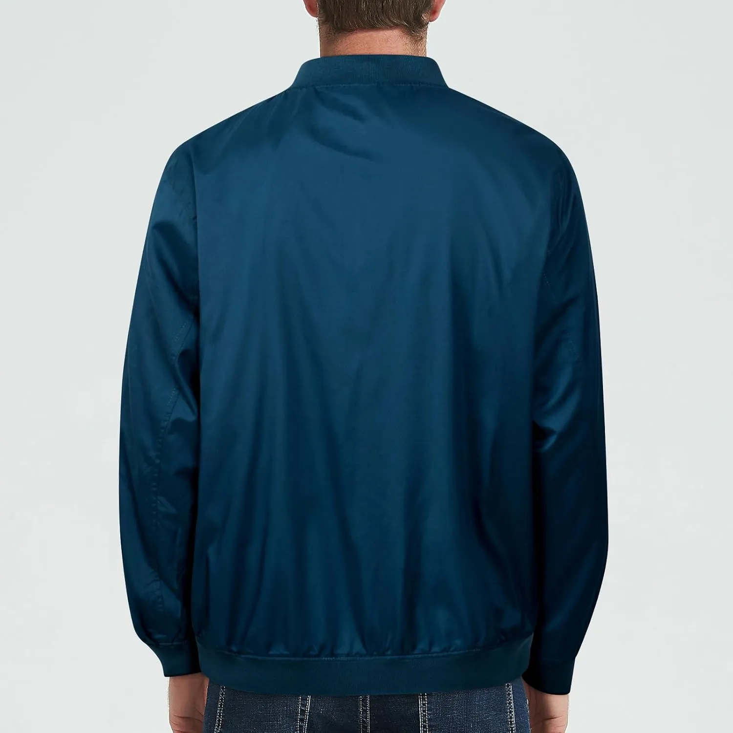 Men's Jacket Lightweight Bomber Jacket Casual Slim Fit Softshell Windbreaker Jackets Windproof Zip Up Coats