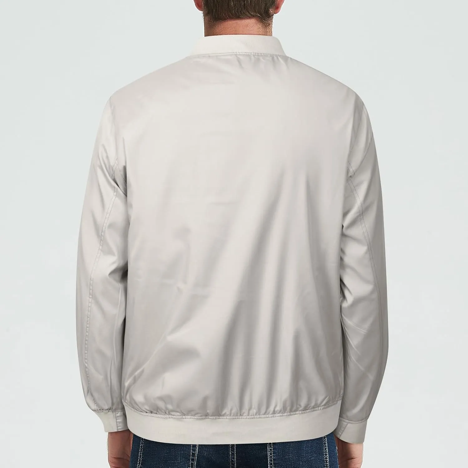 Men's Jacket Lightweight Bomber Jacket Casual Slim Fit Softshell Windbreaker Jackets Windproof Zip Up Coats