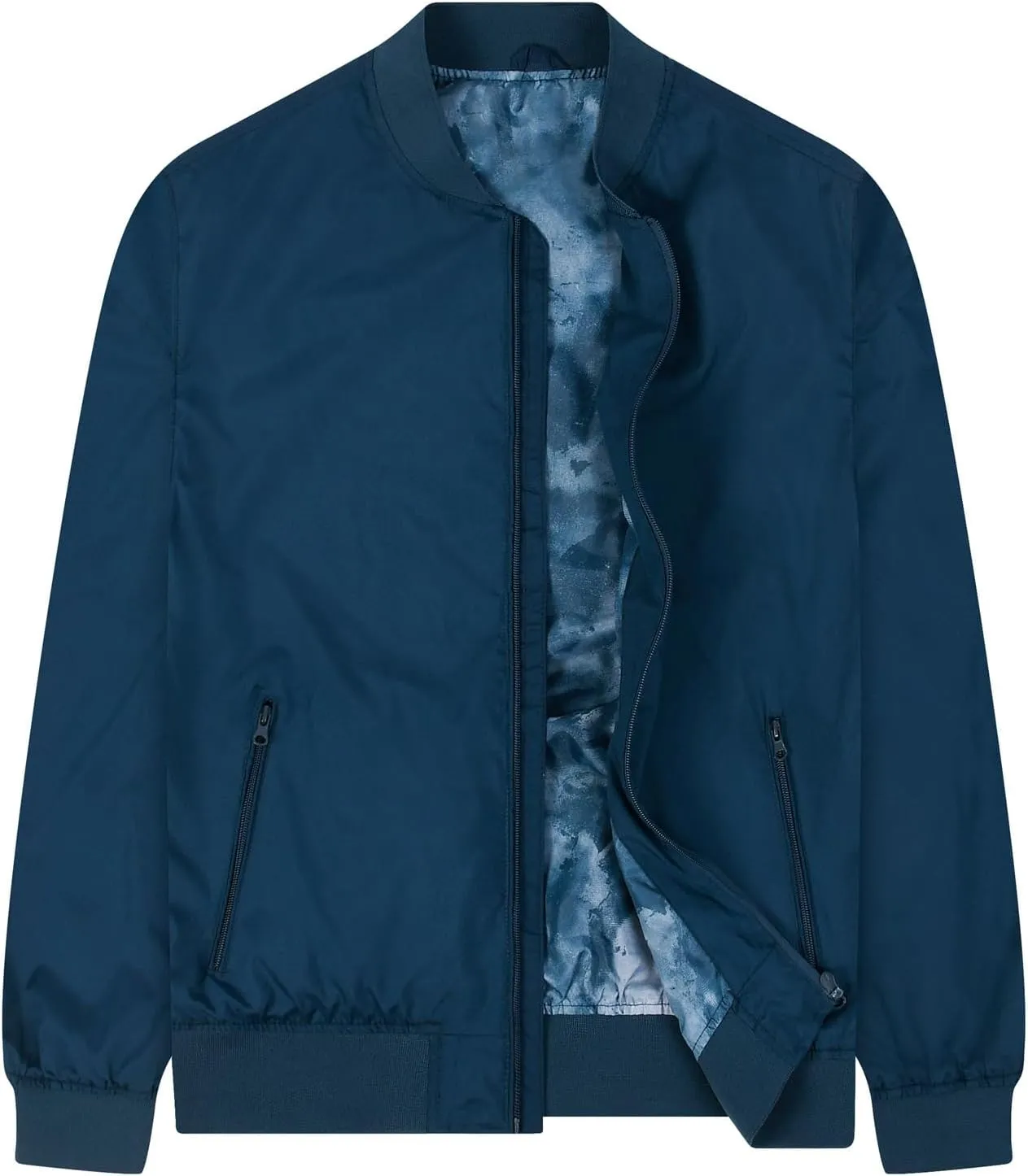 Men's Jacket Lightweight Bomber Jacket Casual Slim Fit Softshell Windbreaker Jackets Windproof Zip Up Coats