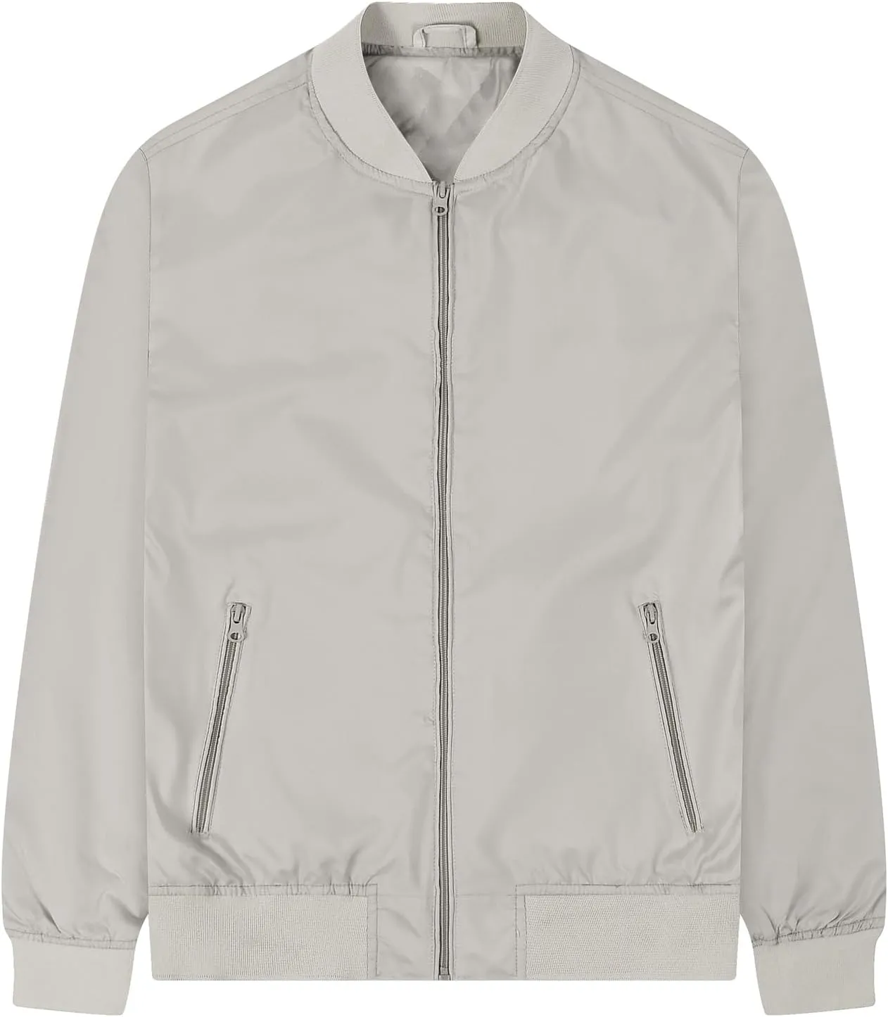 Men's Jacket Lightweight Bomber Jacket Casual Slim Fit Softshell Windbreaker Jackets Windproof Zip Up Coats