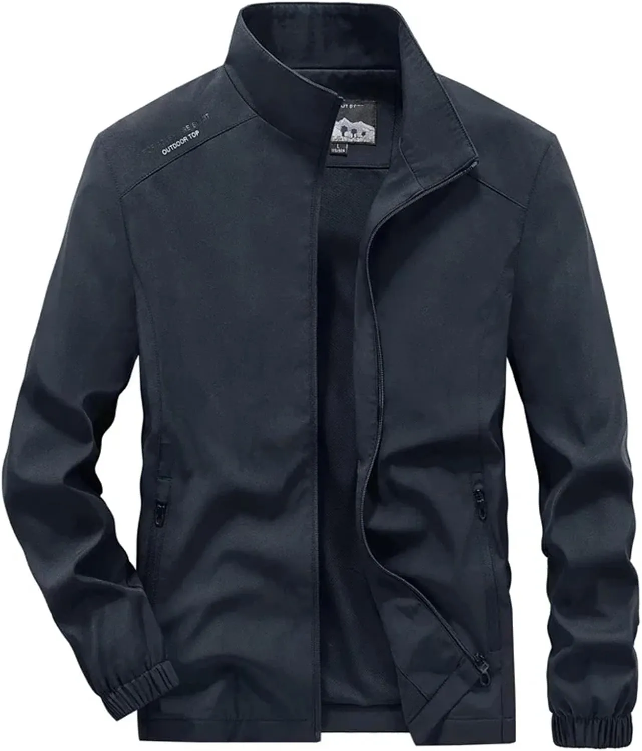 Men's Lightweight Jacket Full Zip Lightweight Outdoor casual Windproof Hiking Coats