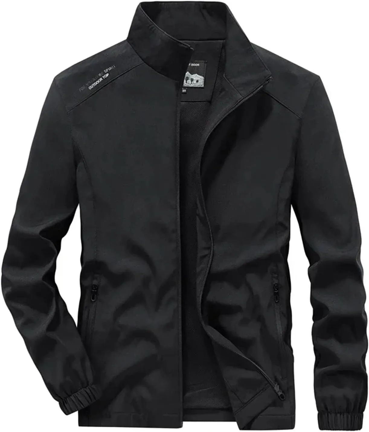 Men's Lightweight Jacket Full Zip Lightweight Outdoor casual Windproof Hiking Coats