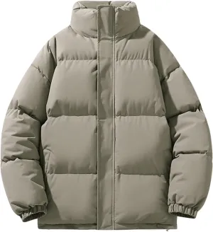 Men's Lightweight Puffer Jacket Hooded Coat Bubble Warm Jacket Men ThiCasual Winter Windproof Insulated Jacket